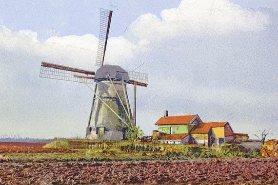 1, Molen 01267 Polder Heer Oudelandsambacht / Pietermansmolen (3e) (Zwijndrecht), uitsnede Ansichtkaart, coll. DHM | Database Nederlandse molens