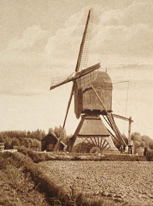 Molen 01268 Polder Zwijndrecht / Polder Zwijndrecht, Meerdervoort en het Kort Ambacht van de Groote LindtDe Zwijndrechtse watermolen (Zwijndrecht), Foto: n.n., coll. D.v.Asperen | Database Nederlandse molens