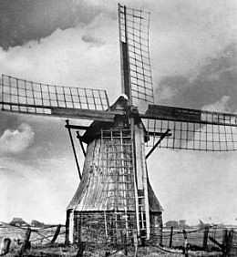 Molen 03707 Polder 21 (2e), Meule van Trienen Peters (Zuidveen), Foto: coll. H. v.d. Poll | Database Nederlandse molens