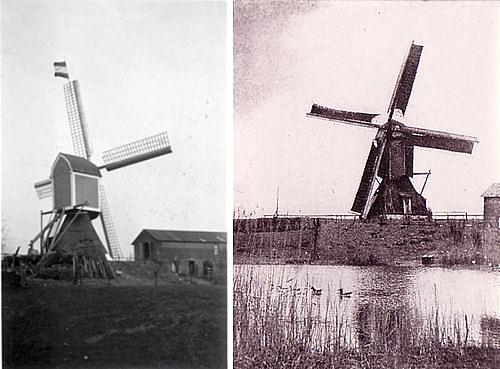 1, Molen 00268 Thornsche Molen / Torense Molen (Persingen), Foto: links coll. Ton Meesters, rechts coll. NSR | Database Nederlandse molens