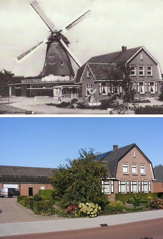 2, Molen 00094 Puurveense molen (2e) (Kootwijkerbroek), Ansichtkaart, 1962 met huidige situatie, opn. M.E. van Doornik, 31 aug.2018 | Database Nederlandse molens