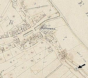 2, Molen 13110 (korenmolen) (Abbenbroek), fragment kadasterkaart 1811-1832 | Database Nederlandse molens