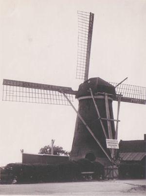 Molen 02766 De Kersenboom (Rijsoord), Foto: J. de Groot, rond 1960 | Database Nederlandse molens