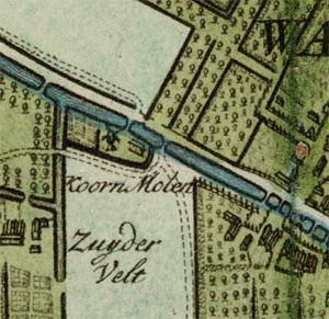Molen 06498 s Windlust (Wateringen), Kaartfragment 1712 | Database Nederlandse molens