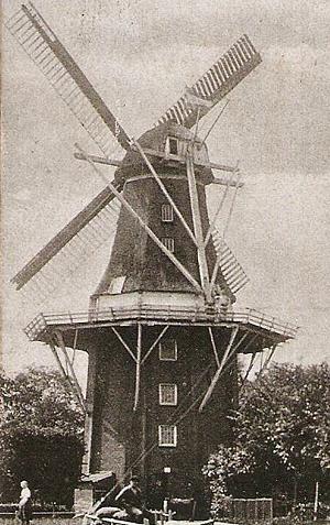 Molen 06421 t Molen van H. Mulder (Wildervank), deel van onderstaande ansichtkaart | Database Nederlandse molens