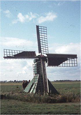Molen 03791 Polder Nieuw Barrahuis / Polder Kramer, Molen Kramer (Leeuwarden/ Ljouwert), Foto: P. Hofkamp, ca. 1972 | Database Nederlandse molens