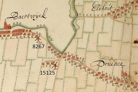 1, Molen 15125 Hertogin van Brabant (1e plek) (Drunen), NN, 1636, collectie Bodel Nijenhuis Port 7 N 6, detail | Database Nederlandse molens