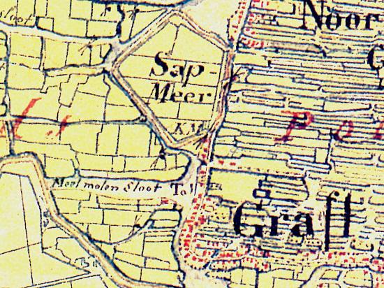 1, Molen 12306 (korenmolen) (Graft), Detail TMK 1850, de KM bezuiden de Sapmeer | Database Nederlandse molens
