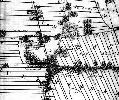 1, Molen 04910 k De Nieuwe Molen (Veenendaal), Kaartje uit 1705 | Database Nederlandse molens