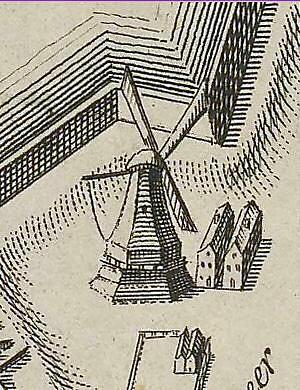 Molen 12839 De Gooyer (4e) (Amsterdam), Fragment kaart N. van Frankendaal | Database Nederlandse molens