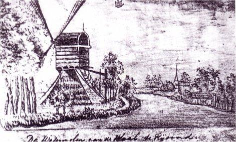 Molen 02766 a Polder Sandelingen Ambacht (Hendrik-Ido-Ambacht), Prent uit 'Hoogheemraadschap van de Zwijndrechtsche Waard' van F. Jorissen. | Database Nederlandse molens