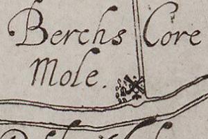 1, Molen 06902 b De Vier Winden voorganger (Rotterdam, stadsdeel Hillegersberg-Schiebroek), fragment kaart 1611 Floris Balthasars | Database Nederlandse molens