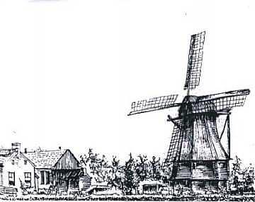Molen 00680 Waterschap Annerveen (Annerveen), tekening F.Stamhuis | Database Nederlandse molens