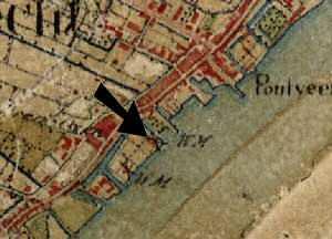 Molen 06496 e De Eendracht (Zwijndrecht), Fragment top.mil. atlas 1849, J.F.A. Panhuijs | Database Nederlandse molens