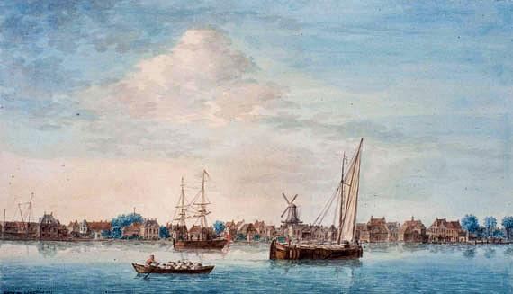 1, Molen 01519 a De Hoop (Zwijndrecht), Teken. van A. van Wanum ca 1775, coll. RAD nr 551_36209 | Database Nederlandse molens