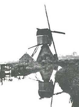 Molen 07047 Waterschap Lopik, Lopikerkapel en Zevenhoven, Molen nr II / Middelste molen (2e) (Cabauw), Foto: n.n., opname vóór 1933, foto van de nog bestaande Middelste molen, de opvolger dus | Database Nederlandse molens