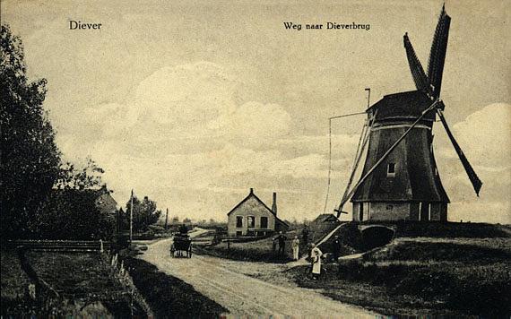 1, Molen 02755 d Molen van Bennen (3e) (Diever), Ansichtkaart, collectie Dievers Archief | Database Nederlandse molens