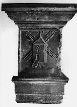 Molen 07031 De Prins van Oranje (1e) (Buren), Bouwfragment van het voormalige kasteel te Buren | Database Nederlandse molens