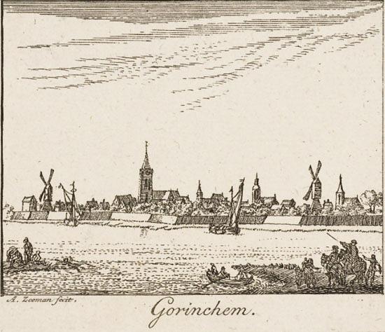 1, Molen 10146 Molen op Bastion VIII (Gorinchem), gravure, uit.Johannes Oosterwyk en Hendrik van de Gaete, 1716 | Database Nederlandse molens