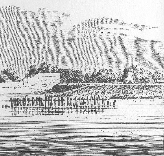 2, Molen 06431 j De Koe (Molenbolwerk) (Veere), Tek. Isaak Tirion 1753 | Database Nederlandse molens