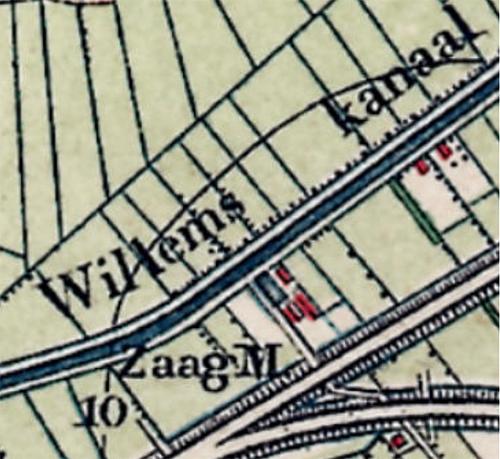 1, Molen 04263 m Molen van Westerdijk en Sluis (Assen), topografische kaart | Database Nederlandse molens