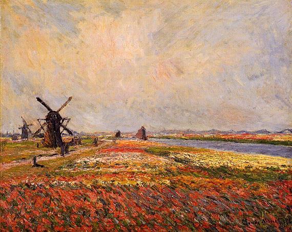1, Molen 00078 Polder Kamphuizen, Hoop Doet Leven (Rijnsburg), Schilderij C.Monet, 1871 / P. van Driel | Database Nederlandse molens