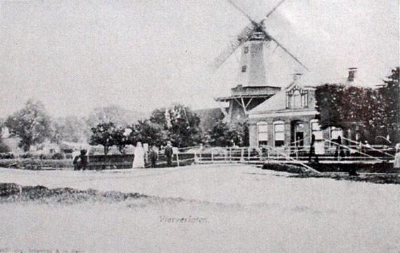 1, Molen 04426 e De Jonge Cornelis (Vierverlaten), Ansichtkaart uit de verzameling van J.B. Hoogkerker, ingez. door B.Visser | Database Nederlandse molens