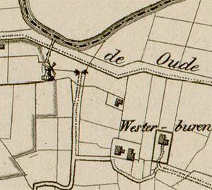 Molen 07657 Beintemapolder (Westergeest/ Westergeast), Kaartfragment 1847 | Database Nederlandse molens