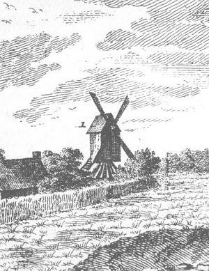 Molen 06463 t Molen van Eext (1e) (Eext), Tekening/ets Mr.Johan van Lier 1760 | Database Nederlandse molens