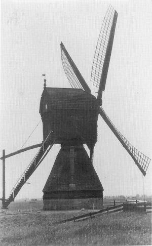 Molen 02536 Polder Ottoland, Zuidzijdse Molen (Ottoland), Ansichtkaart, uitgave De Ottolander Sliedrecht nr 4 | Database Nederlandse molens