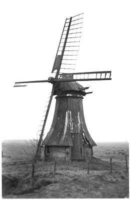 Molen 03850 Polder 12, Tjongermolen (Heerenveen/ It Hearrenfean), Molen in 1957 (foto: n.n.) | Database Nederlandse molens