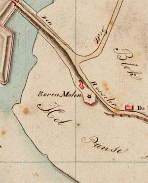 Molen 06800 k De Zwaluw (Hasselt), kadasterkaart 1811-1832 | Database Nederlandse molens