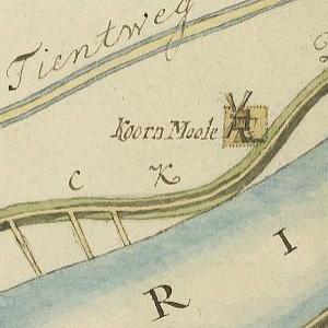 Molen 07924 (korenmolen) (Streefkerk), kaartfragment, datum onbekend,&nbsp; | Database Nederlandse molens
