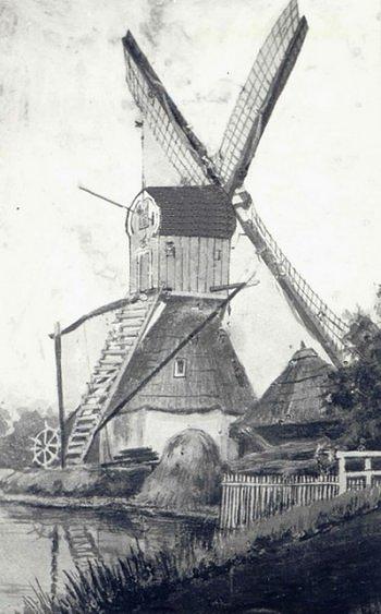 Molen 06677 w Windlust voorganger (Nootdorp), Foto: n.n., collectie Leo van der Drift | Database Nederlandse molens