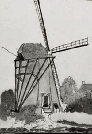 Molen 01214 g Polder Het Westeind van Waarder, Nieuwe West Eynder (Waarder), Uitsnede onderstaande afbeelding | Database Nederlandse molens