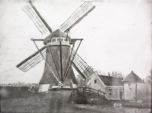 2, Molen 01162 Westpolder, middelmolen / De Kerfwateringse molen (Berkel en Rodenrijs), coll. DHM | Database Nederlandse molens