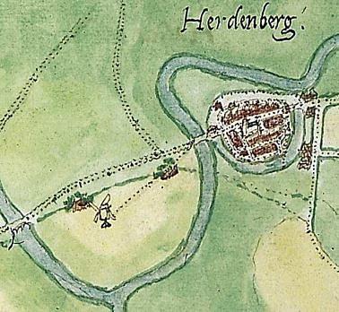 1, Molen 08442 (standerdmolen) (Hardenberg), Jacob van Deventer, ca. 1560, detail | Database Nederlandse molens
