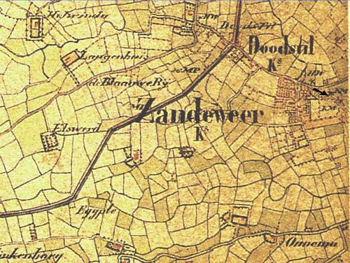 1, Molen 10501 De Welvaart (Zandeweer), Fragment van kaart van Geertsemaa, 1853 | Database Nederlandse molens