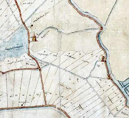1, Molen 07067 Bergermeer, Langerijmsmolen (Alkmaar), De kaart is van de Alkmaarse burgemeester, wiskundige, vestingbouwkundige en cartograaf Adriaen Anthonisz uit 1568; Regionaal Archief Alkmaar, nummer PR 1006012 | Database Nederlandse molens