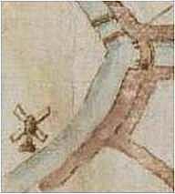 Molen 06975 Munniken-, Raven- en Robonsbospolder, Robonsbosmolen (1e) (Alkmaar), Detail kaart Antonisz, 1568 | Database Nederlandse molens