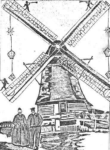 1, Molen 06652 z Dorregeesterpolder (1e) (Uitgeest), Tekening n.n. (Hutgeest 1980) | Database Nederlandse molens