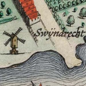 Molen 07607 De Veersche Meulen (Zwijndrecht), deel van onderstaande afbeelding | Database Nederlandse molens
