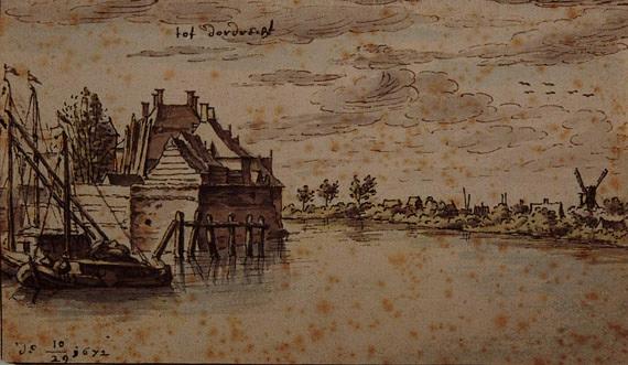 2, Molen 07607 De Veersche Meulen (Zwijndrecht), pentekening 1672, coll. RAD nr 551_30581 | Database Nederlandse molens