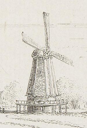 Molen 08580 Molen van Katwijk (2e) (Katwijk aan den Rijn), deel van onderstaande tekening | Database Nederlandse molens