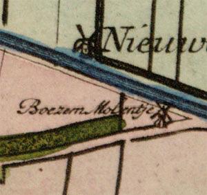 Molen 08656 Boezemmolentje bij Hofzicht (Schipluiden), Kaartfragment 1712 | Database Nederlandse molens