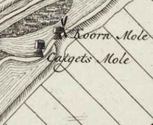Molen 06901 p Catgispolder, Oude Catgesmolen, Katjesmolen (Zevenhuizen), Kaartfragment 1770, Dirk Smits | Database Nederlandse molens