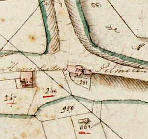 Molen 08884 Heenvlietsche pelmolen (Zwartewaal), fragment kadaster 1811-1832 | Database Nederlandse molens