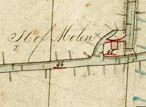 Molen 00984 a Hofpolder (Westeinde), Kaartfragment kadaster 1811-1832 | Database Nederlandse molens