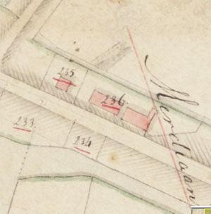 2, Molen 08346 De Lelie voorganger (Puttershoek), kaartfragment kadaster 1811-1832 | Database Nederlandse molens