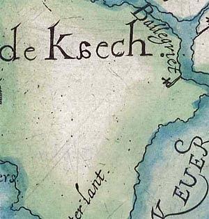 Molen 06676 t Keverpolder (Kaag), Kaartfragment van Fl. Balthasar, 1615 | Database Nederlandse molens